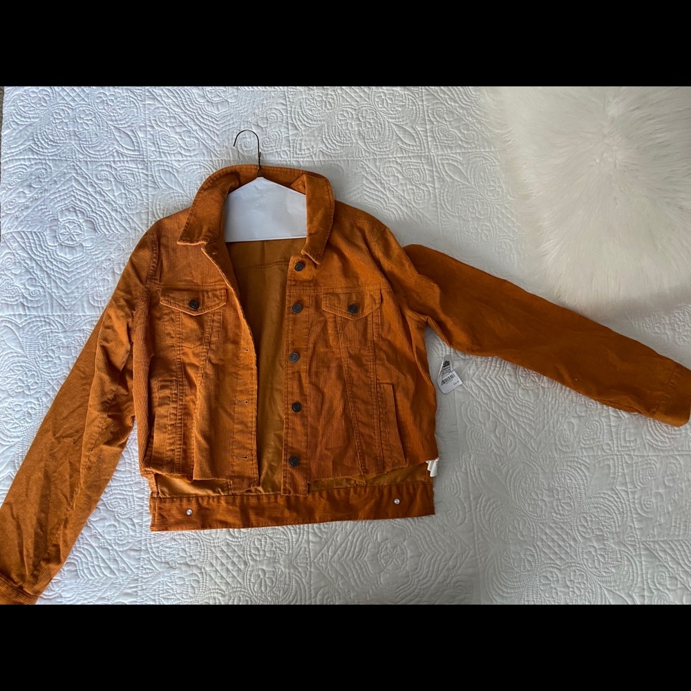 Distressed corduroy jacket